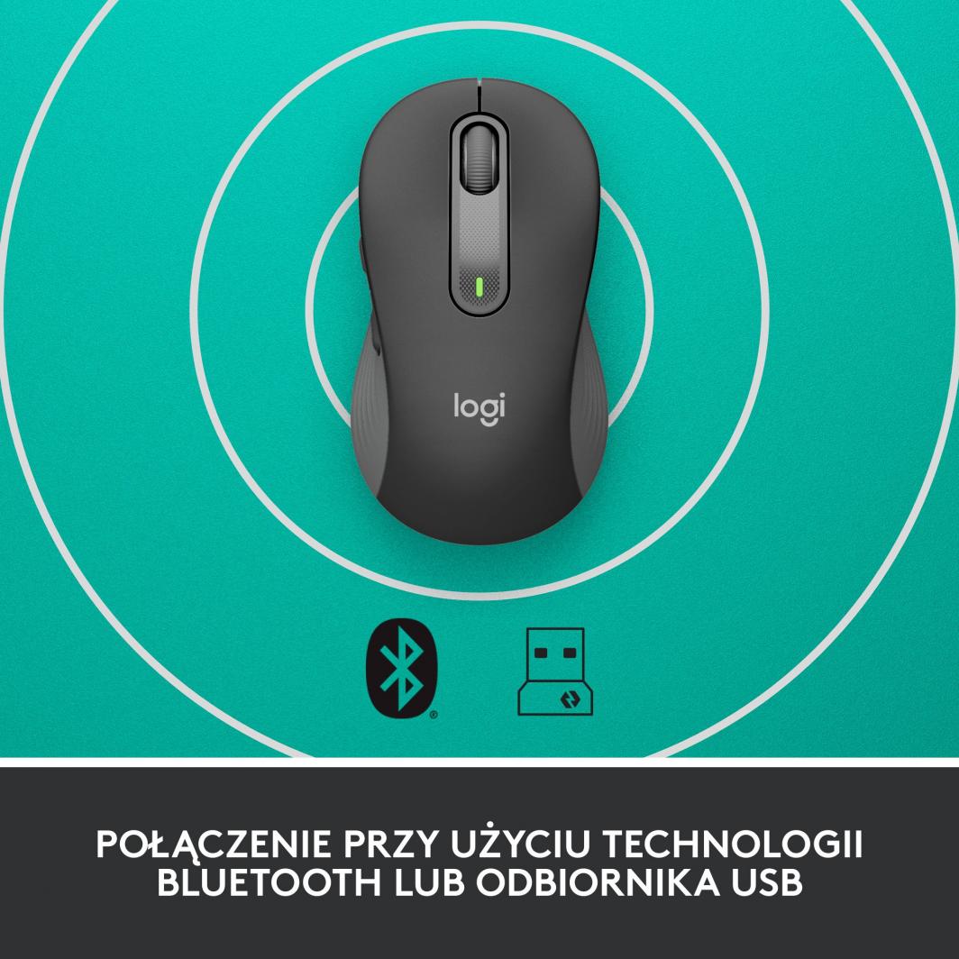 Maus Logitech M650, wireless, Bluetooth, USB, i hirt