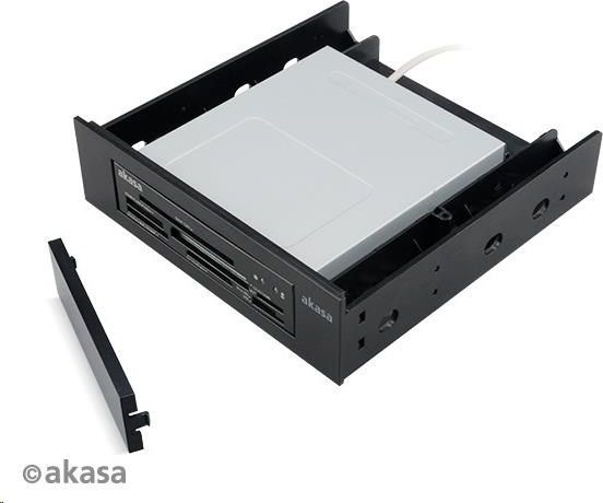 Adapter diskesh Akasa AK-HDA-12, 5.25" në 3.5"/2.5", me kabllo SATA, i zi