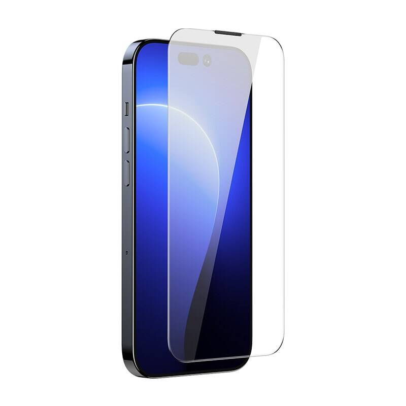 Xham mbrojtës Baseus Crystal për iPhone 14 Pro, 0.3mm, anti-pluhur, transparent