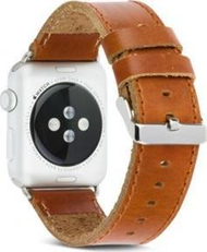 Rrip ore dbramante Copenhagen, për Apple Watch 42/44mm, lëkurë, kafe Dark Saddle, argjendtë