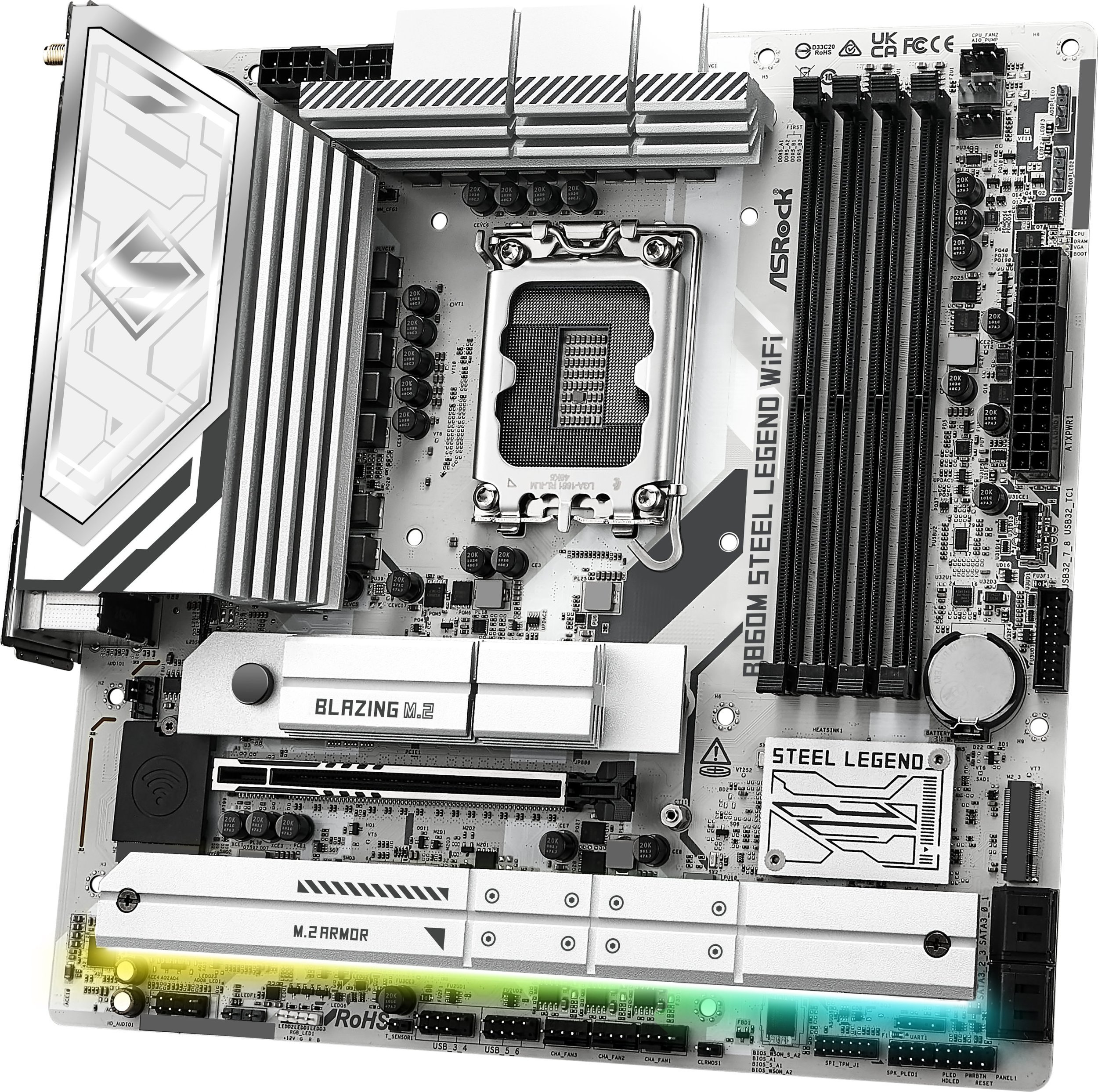 Pllakë amë Asrock B860M Steel Legend WiFi, Intel B860, DDR5, Micro ATX