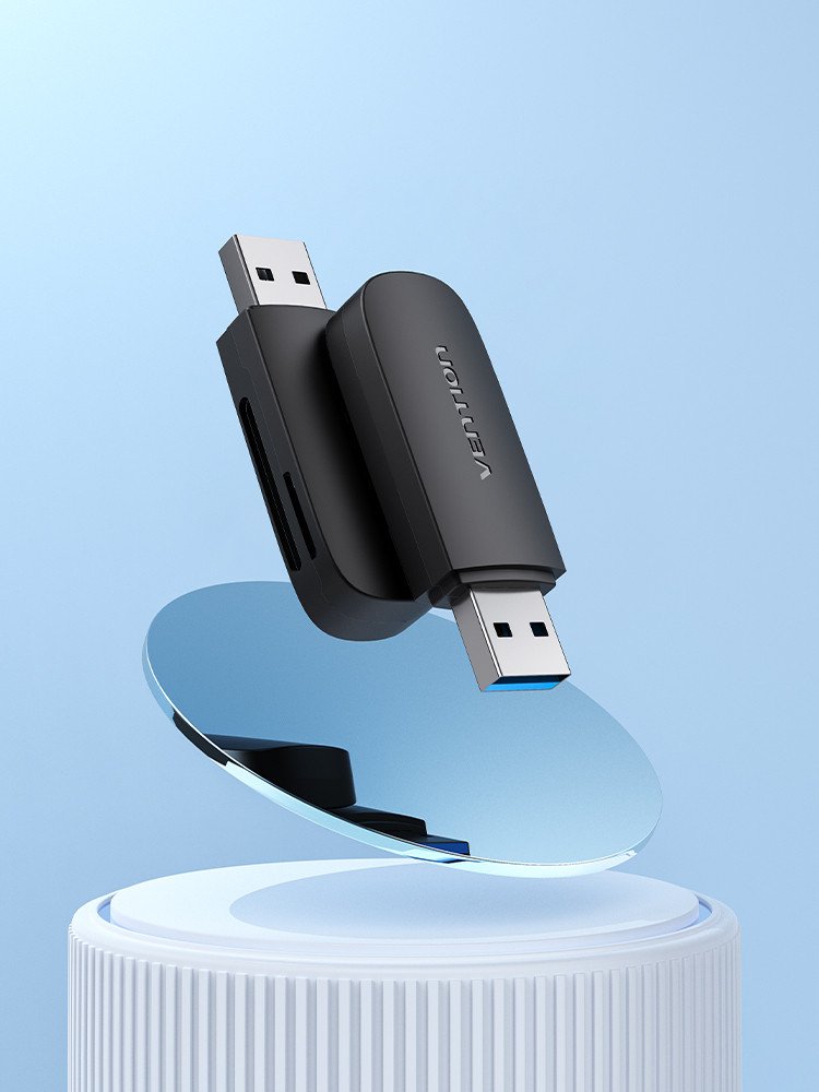 Lexues kartelash Vention 2-in-1 USB 3.0, SD TF, i zi