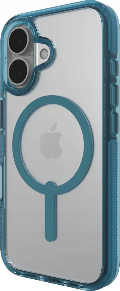 Mbështjellëse ZAGG Santa Cruz Snap për iPhone 16 Plus, hard shell, MagSafe, blu River