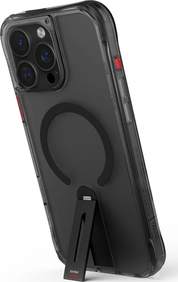Kuti mbrojtëse Skinarma Helix për iPhone 16 Pro Max, MagSafe, stendë 360°, e zezë