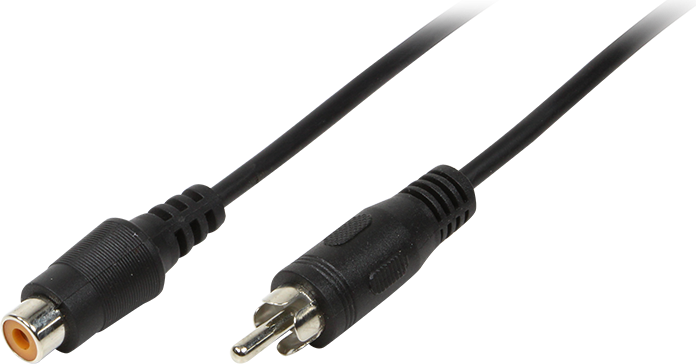 Кабел LogiLink CA1032, RCA (M) - RCA (F), 5m, црн