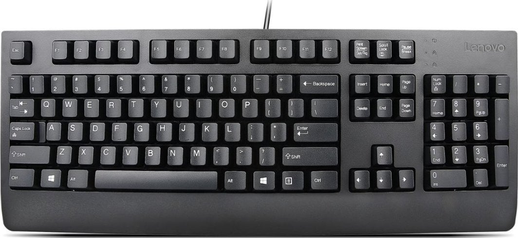 Tastierë Lenovo, me kabllo, Nordic, e zezë