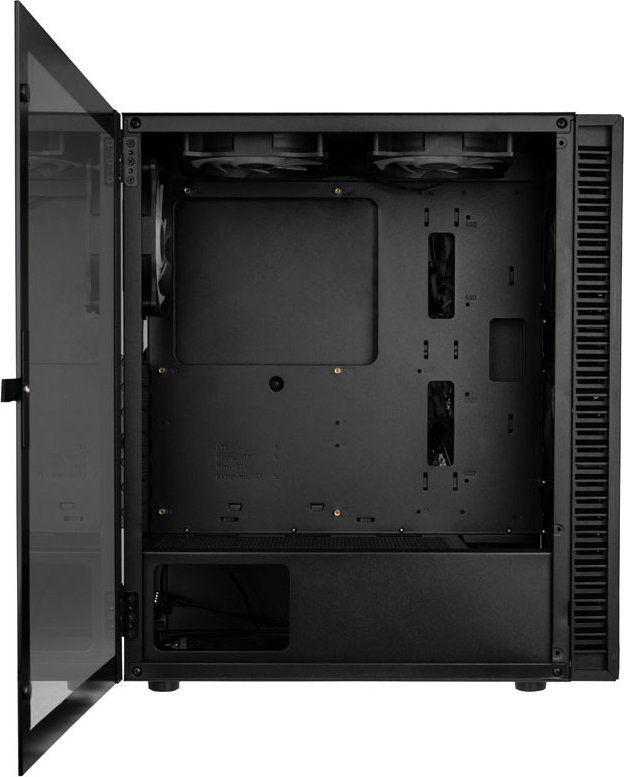 Kasë Kolink Observatory HF Glass ARGB, e zezë, Midi Tower