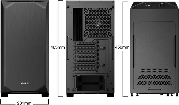 Kasë kompjuterike Be quiet! Pure Base 500, e zezë