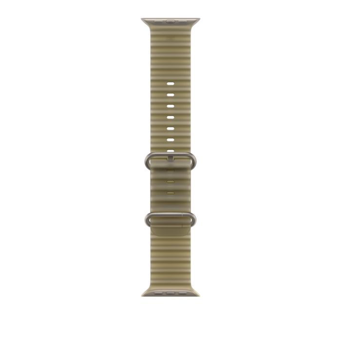 Apple Watch 49mm Translucent Kelp Ocean Band, Natural Titanium Finish