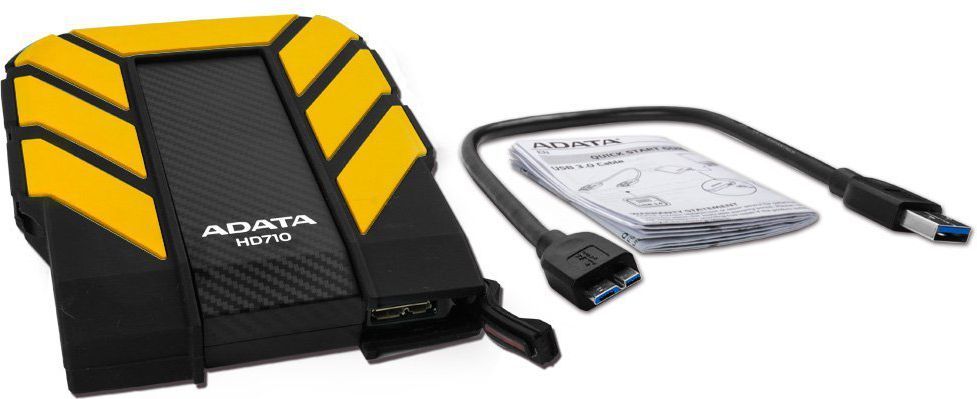 Disk shtesë ADATA, HDD HD710P 2TB, e zezë-verdhë