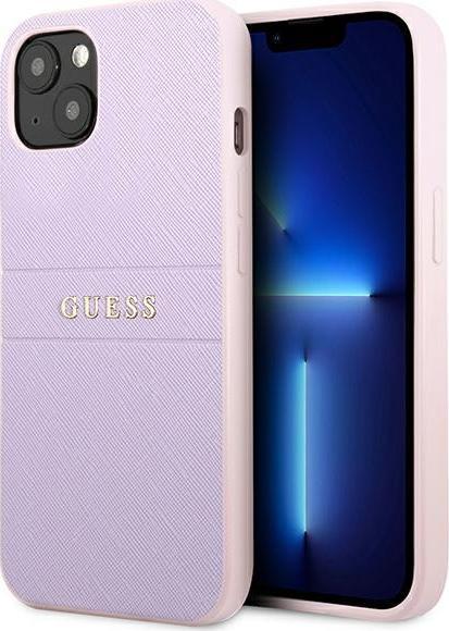 Mbulesë telefoni Guess GUHCP13SPSASBPU, për iPhone 13 mini 5.4", lëkurë Saffiano, lejla