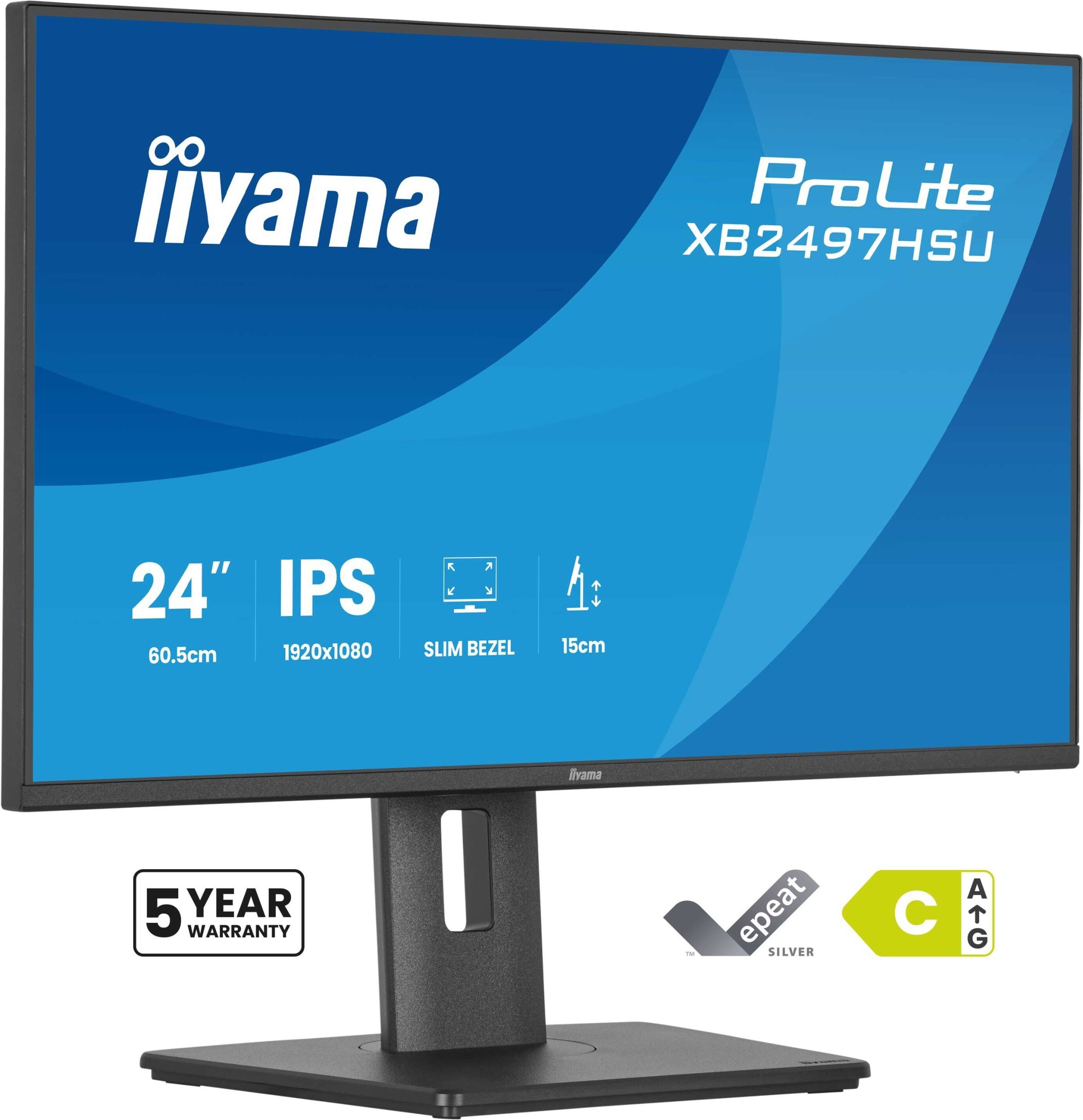 Monitor kompjuterik Iiyama ProLite XB2497HSU-B1, 23.8", IPS 120Hz, i zi