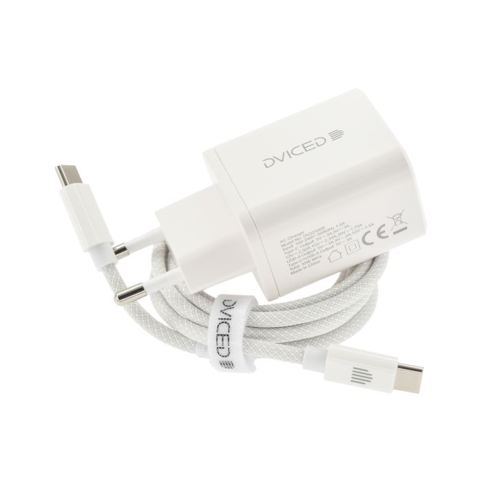 Dviced Wall Charger 35W GaN 1 USB-A, 1 USB-C EU W Cable, White