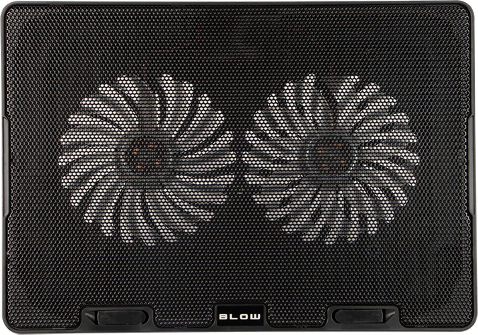 Ftohës laptopi Blow Walking Stand Samba, 2 ventilatorë, ndriçim blu, i zi