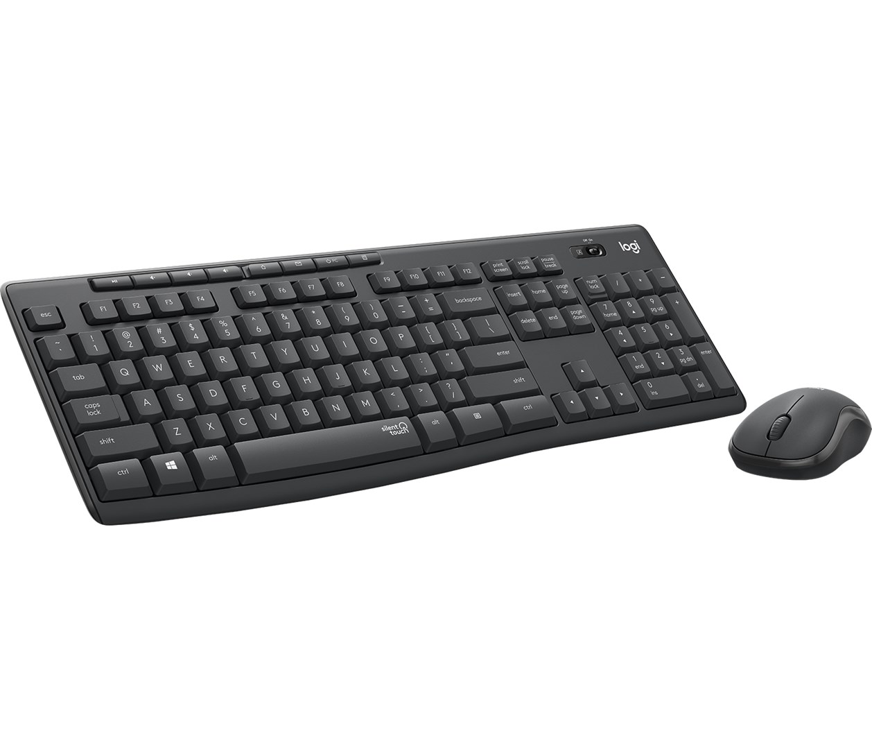 Set tastierë dhe maus Logitech MK295 Silent, Wireless, QWERTZ DE, i zi