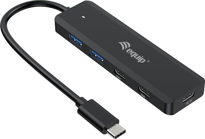 Hub USB Equip 128964, 4 porta, USB 3.2 Gen 1, gri