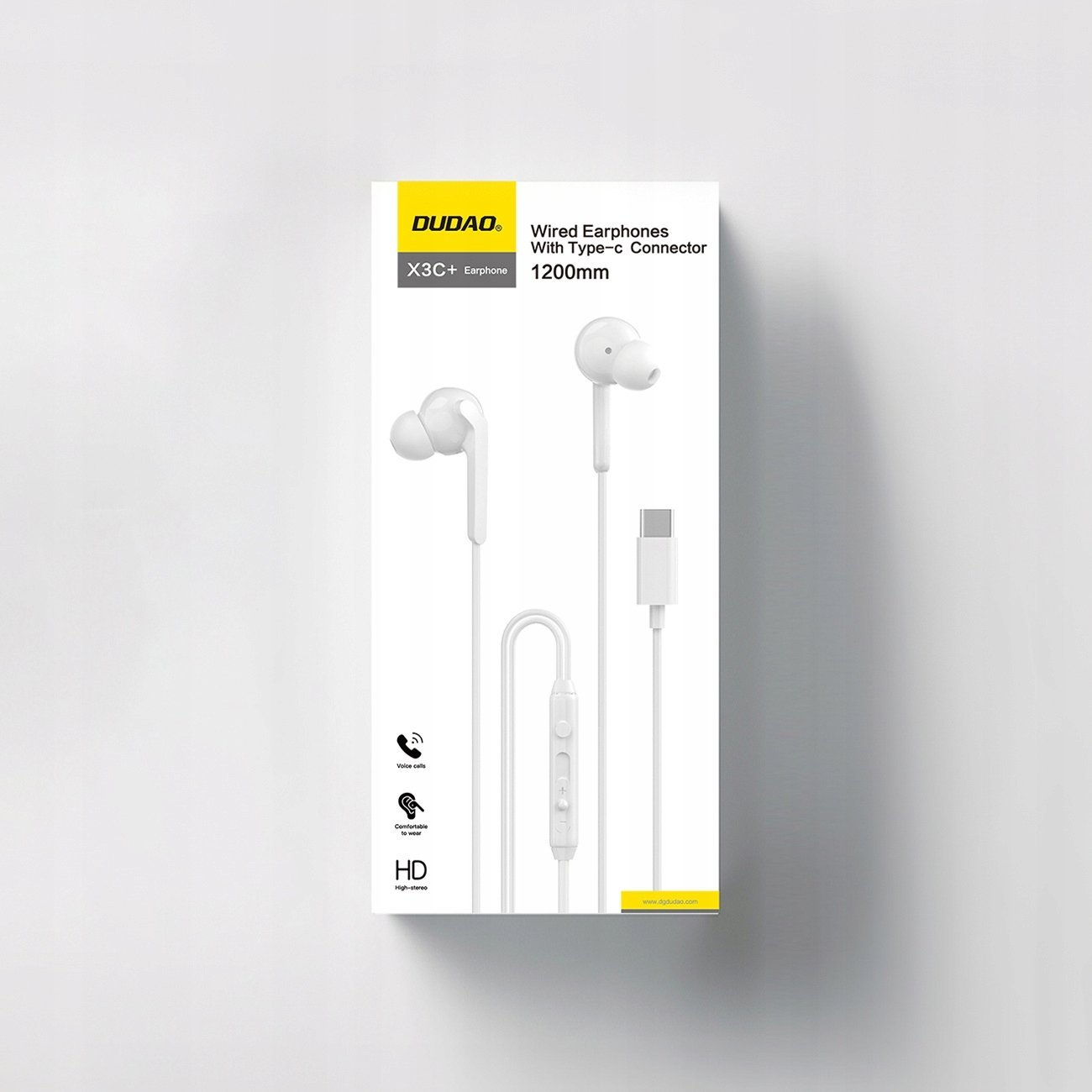 Слушалки со кабел Dudao X3C+, USB-C, 1.2m, бели