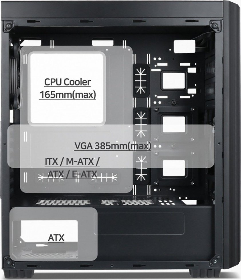 Kasë Gembird Fornax K500, Midi Tower