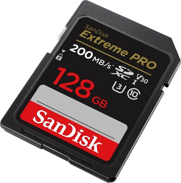 Kartë memorie SanDisk SDXC, 128GB, Extreme Pro 200/90 MB/s, V30, UHS-I U3