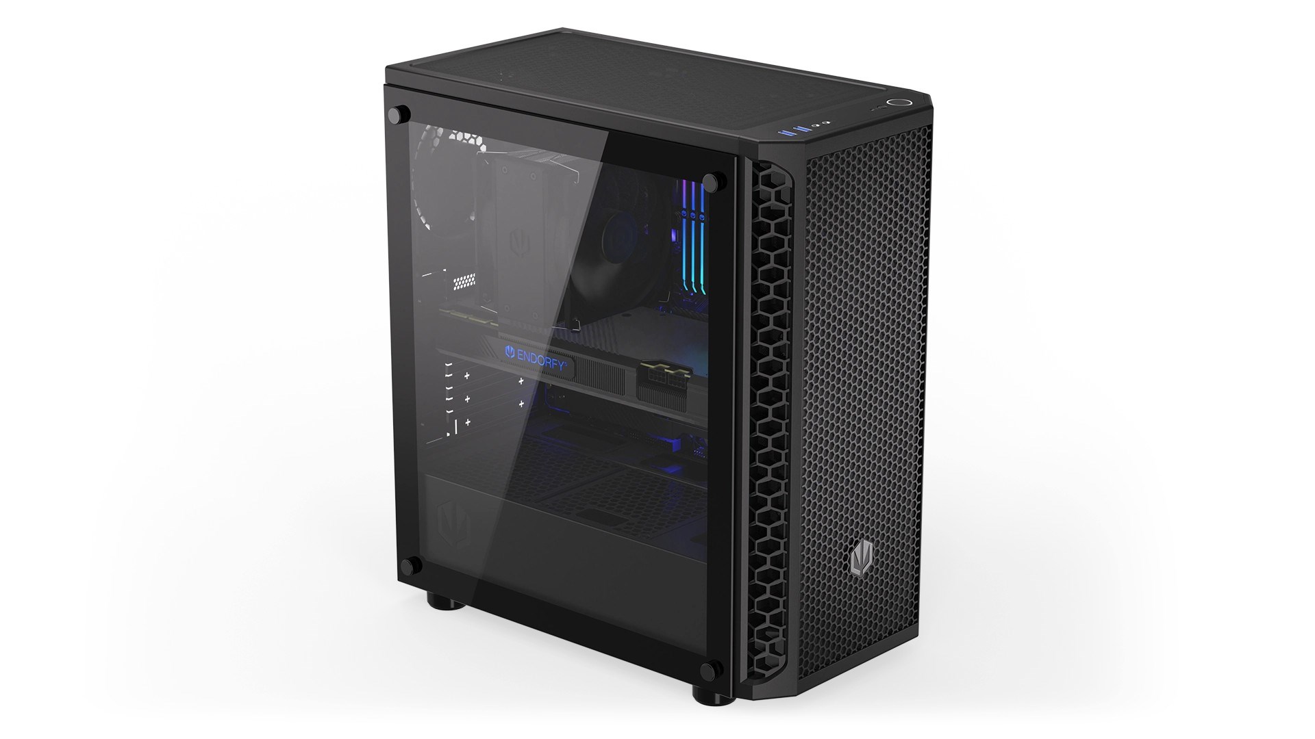 Kuti kompjuteri Endorfy Signum 300 Core EY2A004, ATX, me xham të temperuar, e zezë