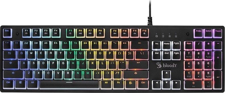 Tastierë A4Tech Bloody, me kabllo, US, e zezë