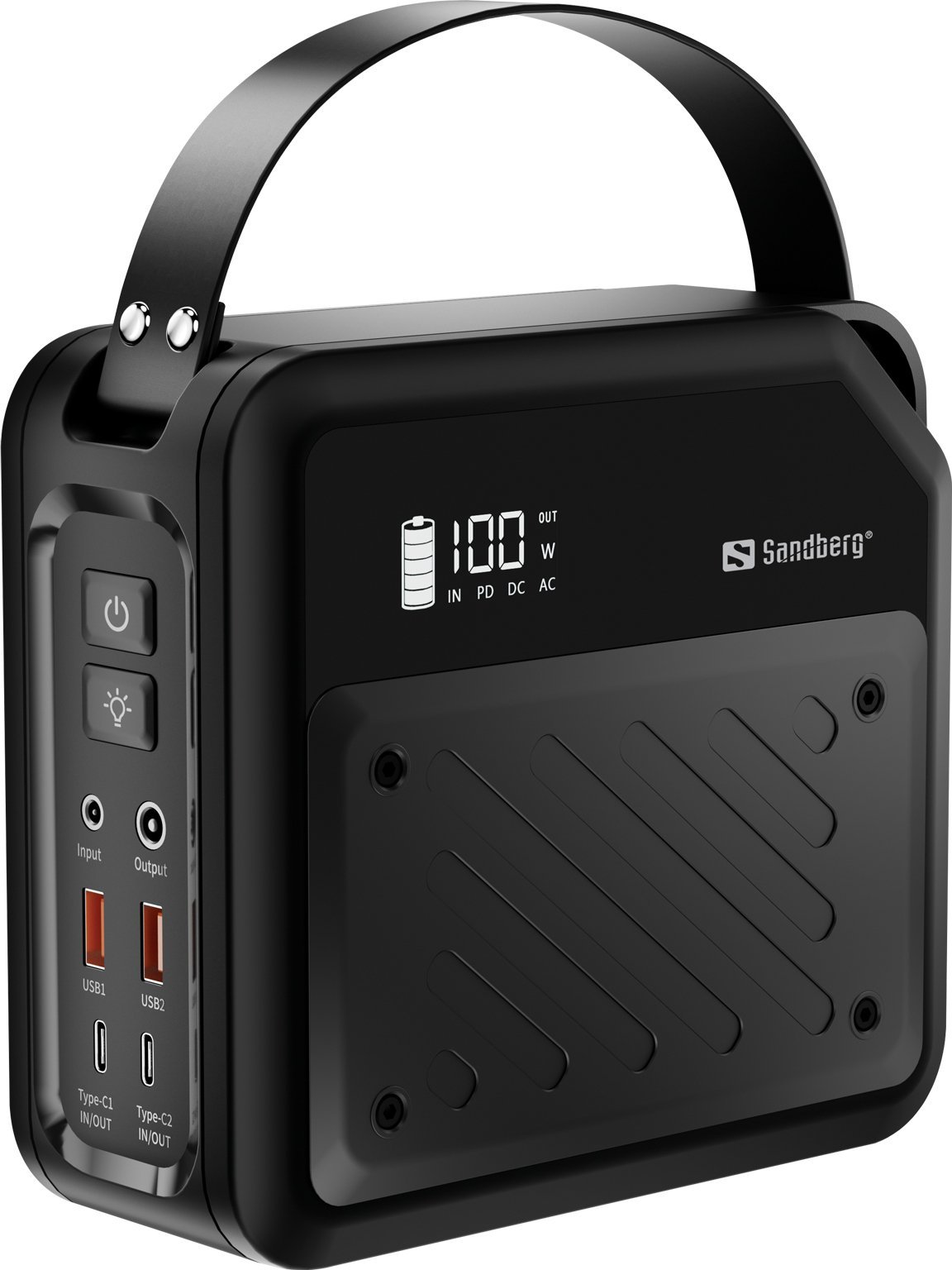 Stacion energjie portabël Sandberg DC Power Station 72000, 72000 mAh, dalje DC të shumëfishta, i zi