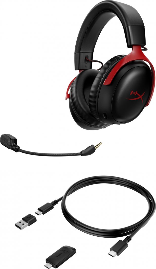 Kufje HyperX Cloud III Wireless, të zeza/ kuqe