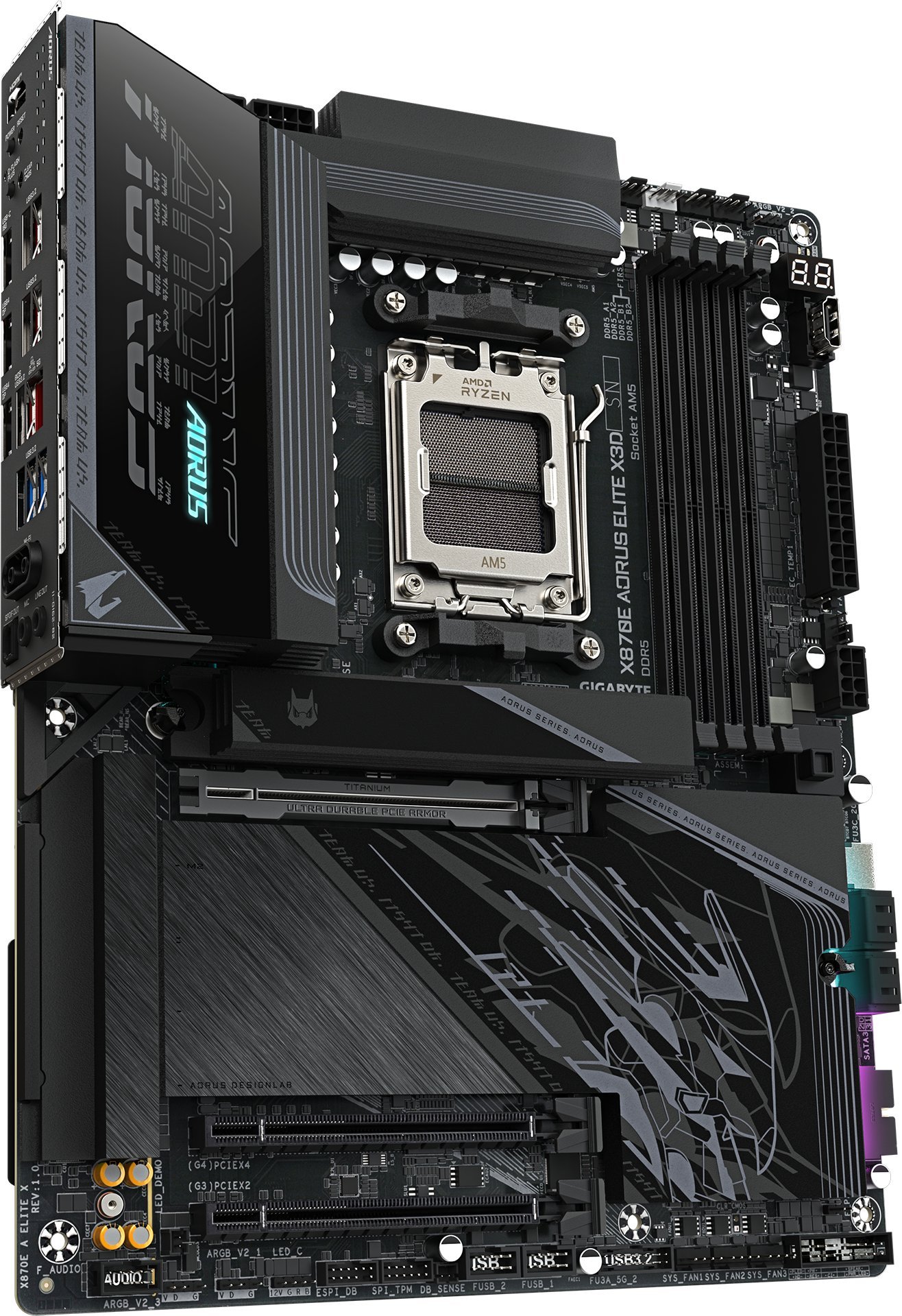 Pllakë amë GIGABYTE X870E AORUS ELITE X3D, DDR5, PCIe 5.0, e zezë 2
