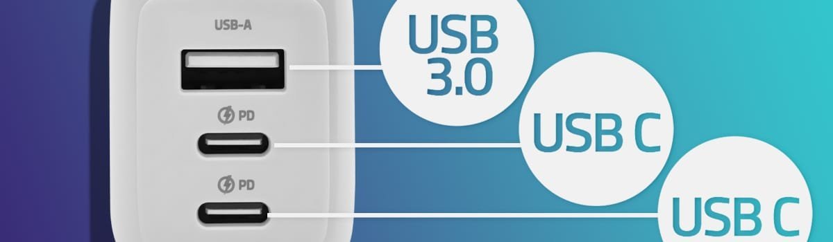 Karikues Qoltec Power Adapter 65W GaN, 2x USB C PD, 1x USB QC 3.0, i bardhë