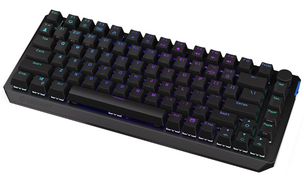 Tastierë Endorfy Thock, 75%, Kailh Box Black, Wireless, e zezë