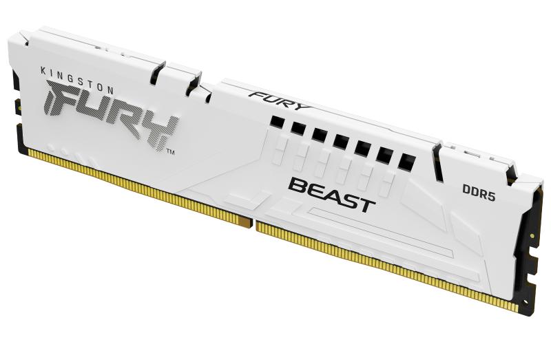 Memorie RAM Kingston FURY Beast, 32GB DDR5, 6000MT/s, e bardhë