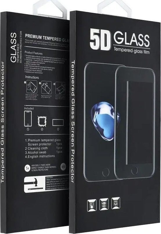Mbrojtës ekrani 5D Full Glue për Xiaomi Redmi 10, xham i temperuar, i zi