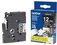 Shirit për printer Brother TZ-335, i zi me të bardhë