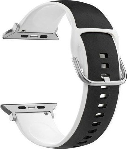 Rrip dore për Apple Watch Beline Leather, 42 44 45 49mm, lëkurë ekologjike, i zi e bardhë