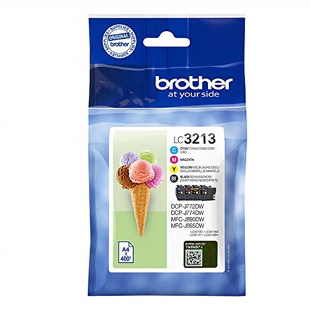 Ngjyrë printeri Brother LC-3213, 400 faqe, cian/magenta/e verdhë/e zezë