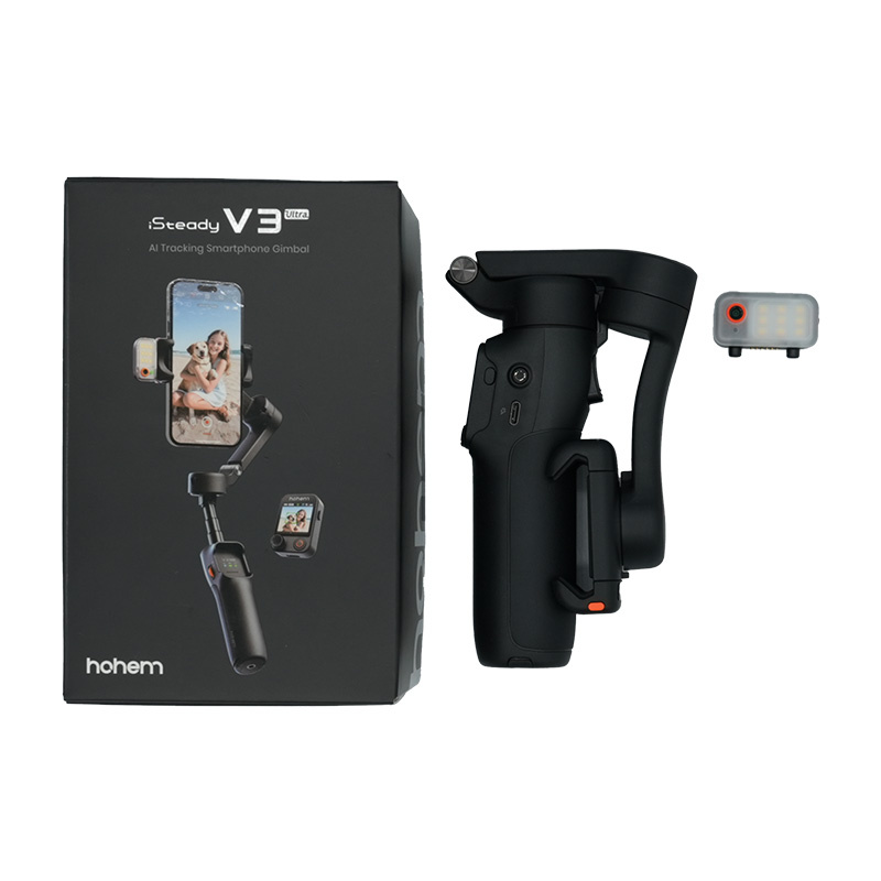 Gimbal për smartphone Hohem iSteady V3 Ultra, me telekomandë, me dritë LED, i zi