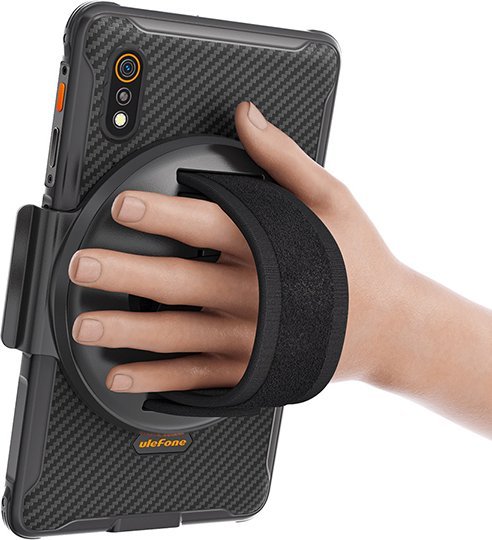 Mbajtëse tableti UleFone Armor Pad, me rrip dore dhe kickstand, e zezë