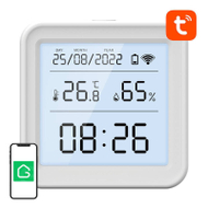 Senzor temperature dhe lagështie Wi‑Fi Gosund S6, ekran LCD, me aplikacion, i bardhë