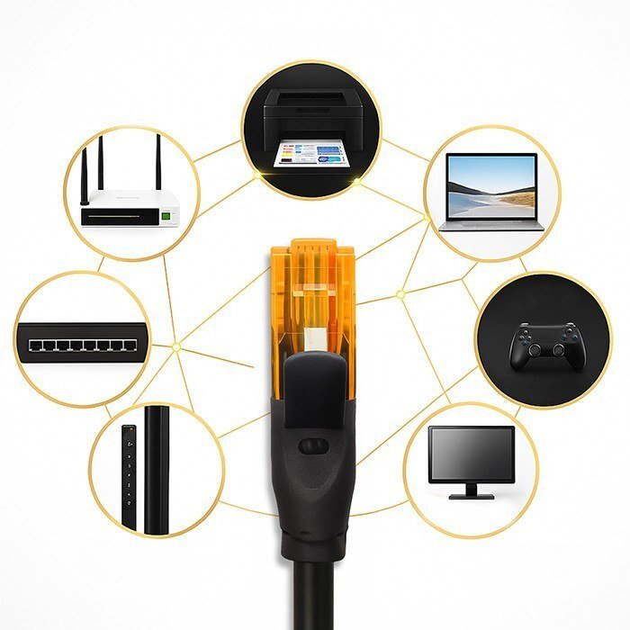 Kabllo rrjeti Qoltec UTP Patchcord CAT6, 25m, 1Gb/s, i zi