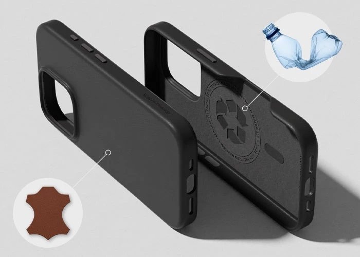 Mbulesë telefoni Dbramante1928 Lynge MagSafe për iPhone 16 Pro Max, lëkurë natyrale, portofol me karta, e zezë