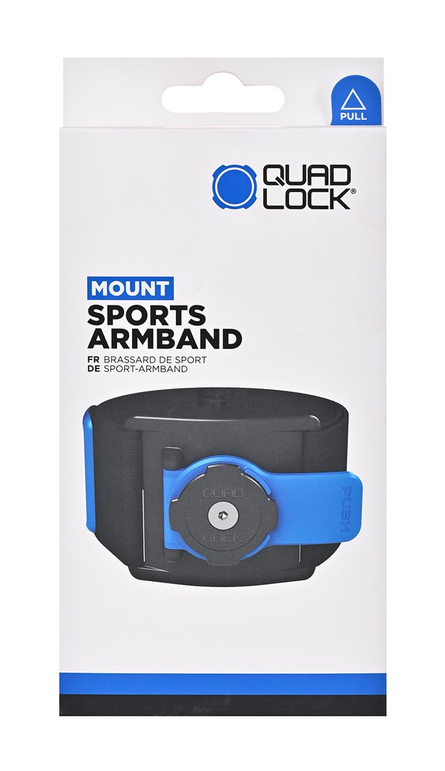 Byzylyk sportiv për telefon Quad Lock Adjustable, i rregullueshëm, për vrapim, zi blu