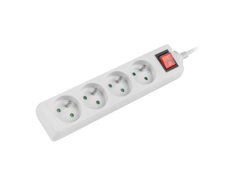 Zgjatues energjie Lanberg PS1, 4 dalje, kabllo 1.5 m, i bardhë