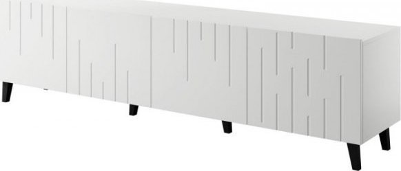 Komodinë TV Cama Meble Bari, MDF, 200x42x52 cm, e bardhë