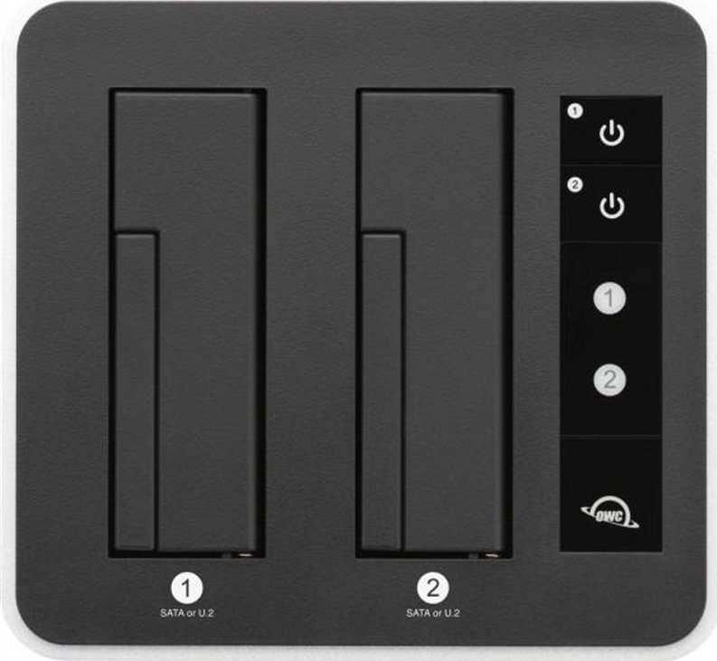 Dock për disqe OWC 2 Bay, U.2 SATA, me 2 slote, i zi