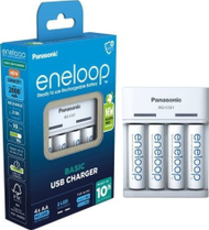 Karikues baterish Panasonic Eneloop BQ CC61, USB, 4xAA 2000mAh, i bardhë