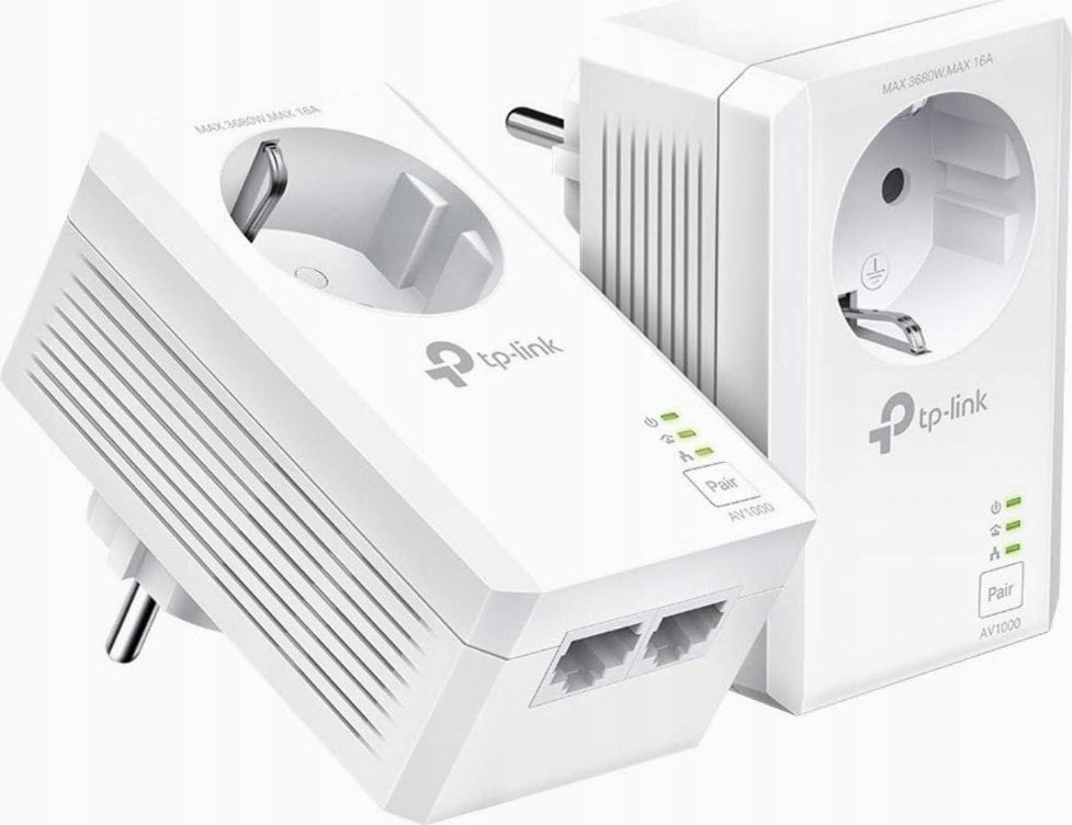 Адаптер PowerLine TP-Link TL-PA7027P KIT, 1000 Mbps, 2 гигабит порти, бел