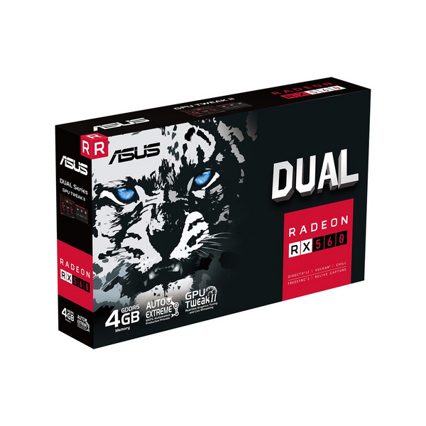Kartelë grafike Asus AMD Radeon Dual RX 560, 4GB GDDR5