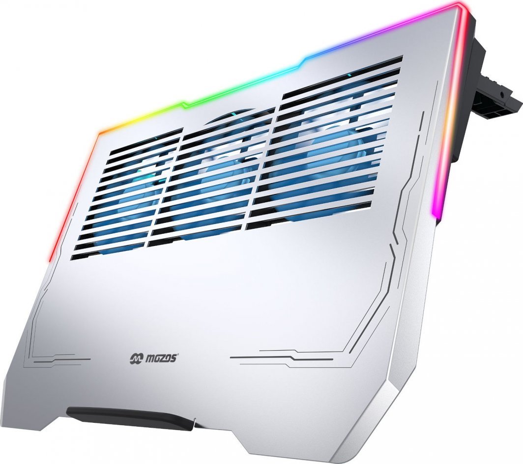 Ftohës për laptop Mozos LS6-RGB, i hirtë