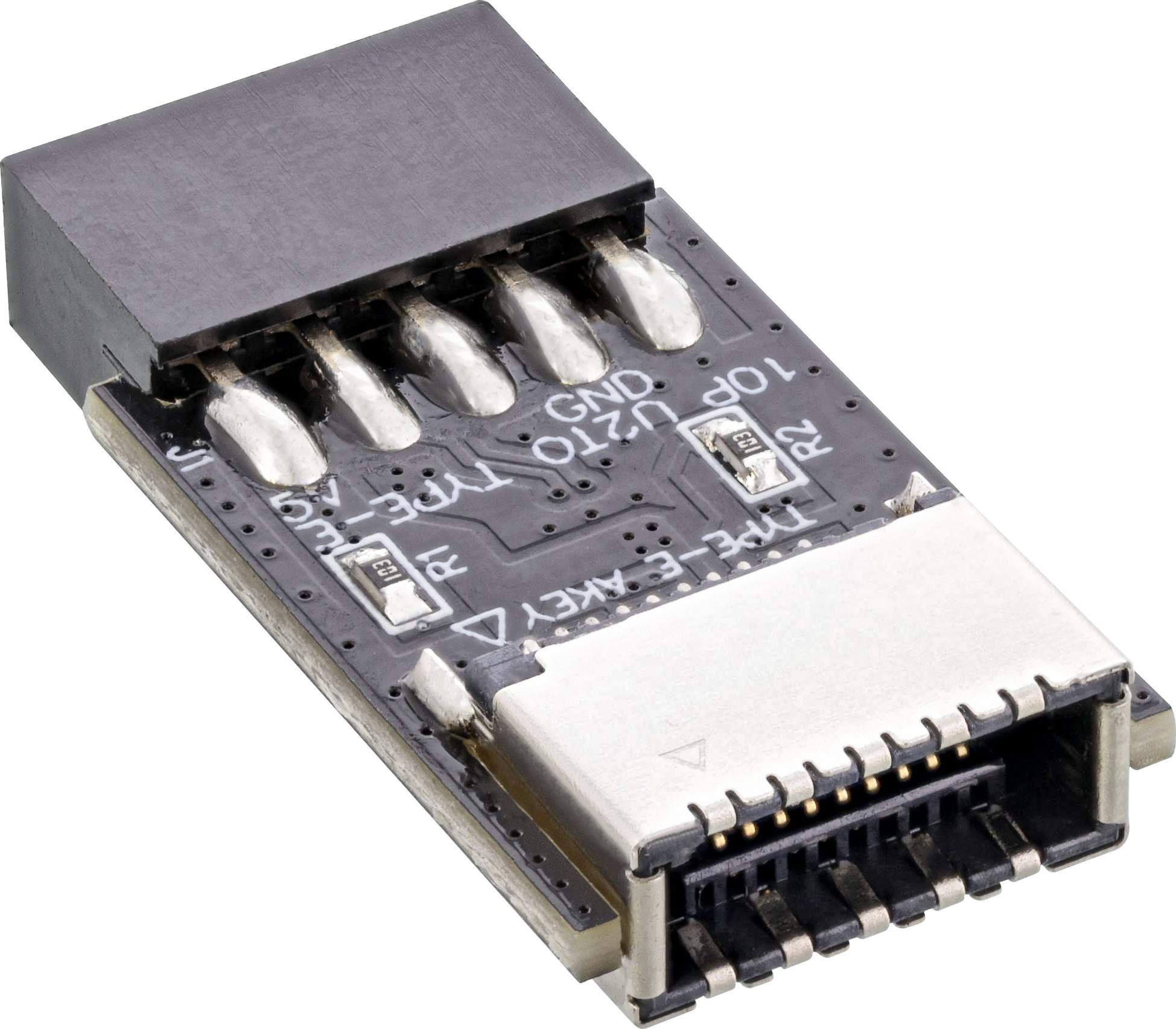 Внатрешен адаптер InLine USB 2.0 во USB 3.2 Type E Key A