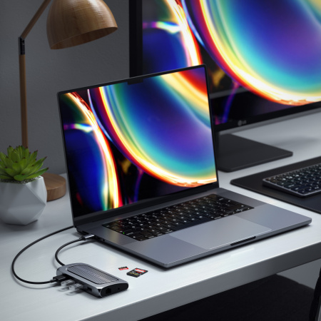 Përshtatës Satechi Aluminium USB4 Multiport 8K HDMI, i hirtë